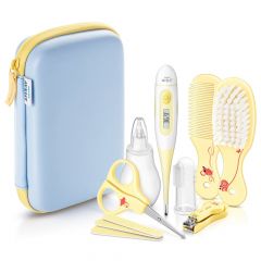 8pcs Trousse de Soin Bébé, Professionnel Trousse de Toilette Bebe Kit Soin  Naissance Bebe pour Enfants sans BPA Non Portable Bébé Articles Essentiels  de Soins pour Le Voyage à la Maison