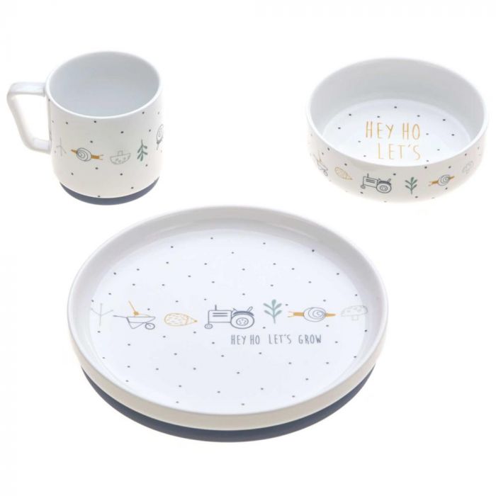 Coffret Repas En Porcelaine 3pcs De Lassig