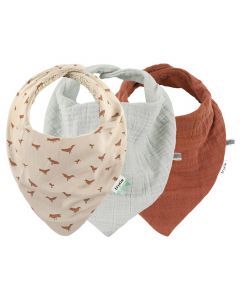 Lot de 3 bavoirs bandana