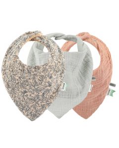 Lot de 3 bavoirs bandana